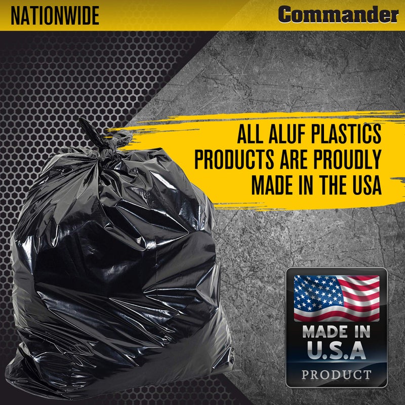 Commander 42 Gallon 3 MIL (eq) Heavy Duty Contractor Bags with Flap Ties - 32" x 46" - Pack of 20 - For Contractor, Industrial, & Outdoor - Image 4